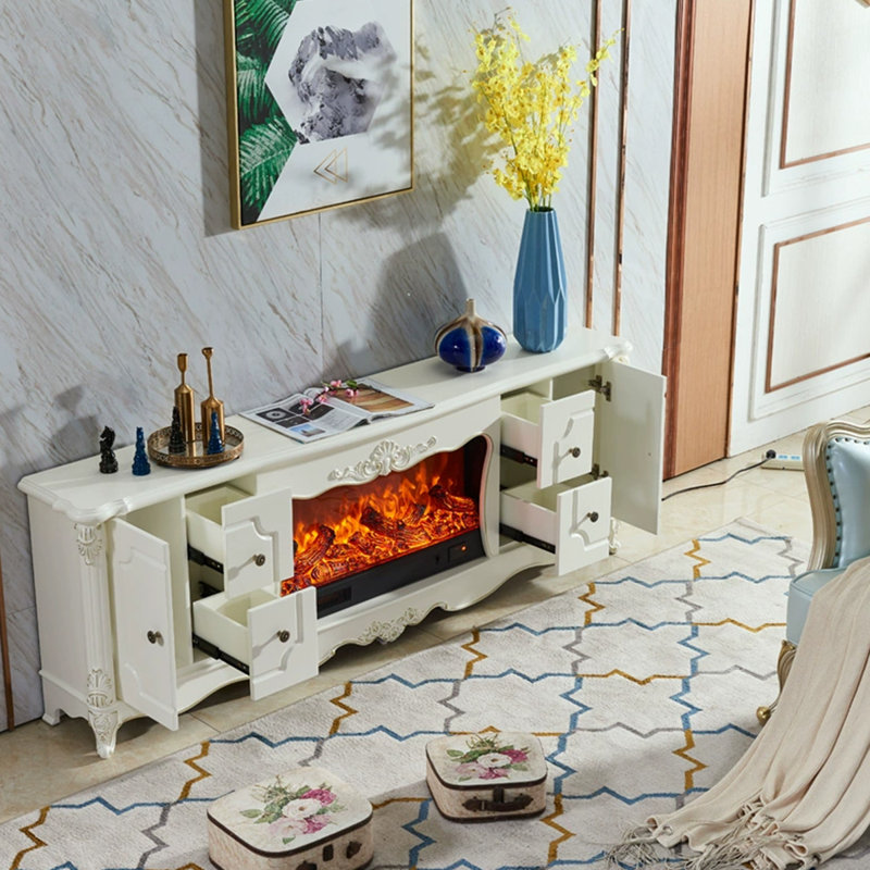 Foyer chauffant en bois massif beige