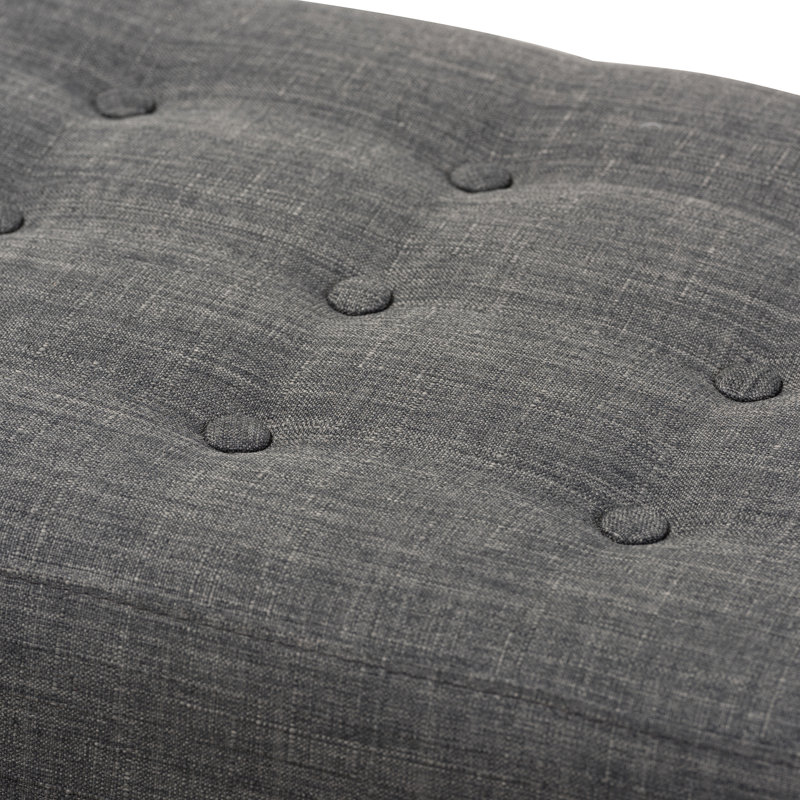 Banc rembourré 43 po Harris, Gris foncé