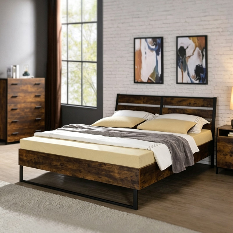 Industrial Style King Bed