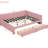 Daybed With 2 Drawers (pink Linen Upholstered), No Box Spring, Secure Bed Full Size Upholstered Drawer - Pink Linen, Construction For A Good Sleep-39348306