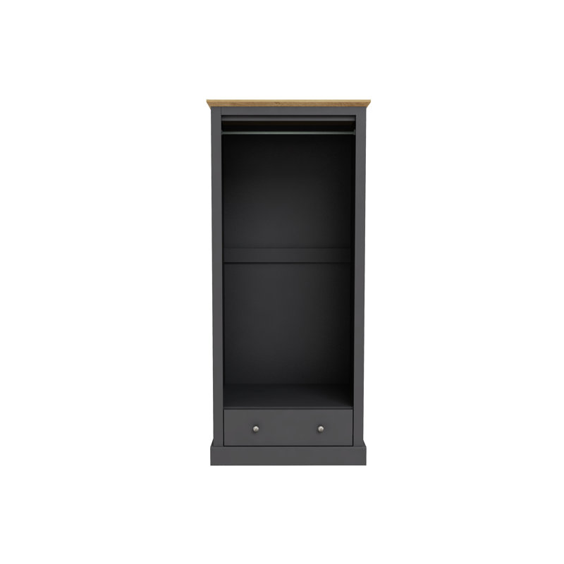 DEVON 2 DOOR DOUBLE WARDROBE, Charcoal