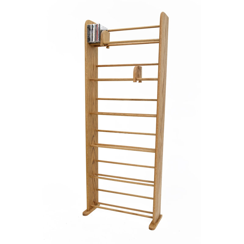 Support DVD / VHS en bois à chevilles - Série 05, Naturel, H 61,5 po x l 24,25 po x P 7,25 po