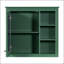 Armoire à pharmacie murale moderne avec miroir et 3 tablettes ouvertes, solution de rangement de salle de bain durable et écologique