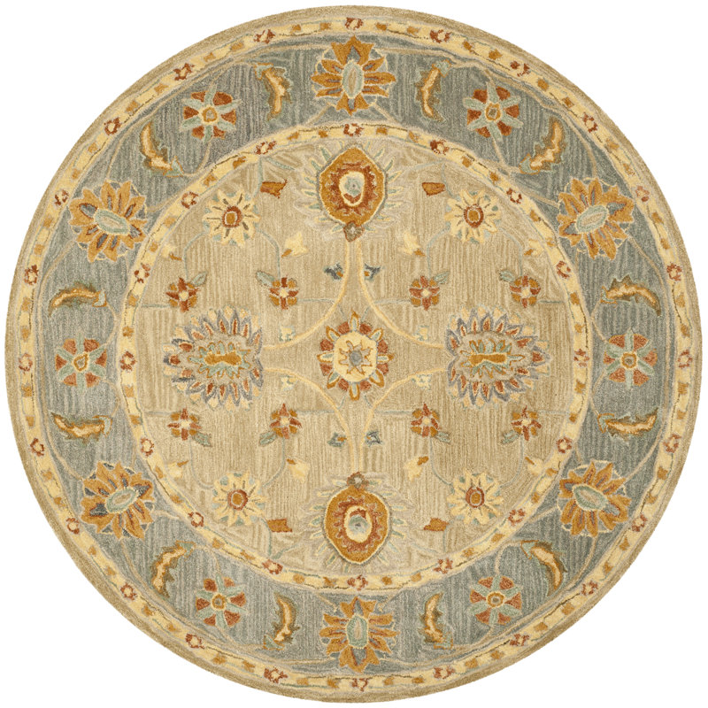 Tingley Hand Tufted Wool Pile Oriental Rug, Round 6'