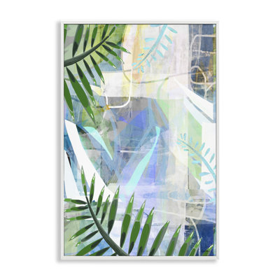 «Geometric Tropical Leaves», art de la giclée encadrée par Lori Dubois