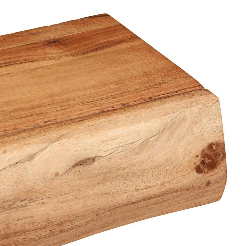 Wall Shelves 2 Pcs Solid Wood Acacia, 8cm H x 100cm W x 17cm D