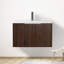 Meuble-lavabo à fermeture en douceur 29,5 "avec lavabo, pour petite salle de bain