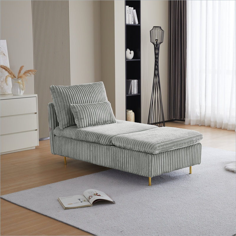 Canapé-fauteuil, compact moderne pour les petits espaces, dortoir de salon Vert clair | Velours côtelé