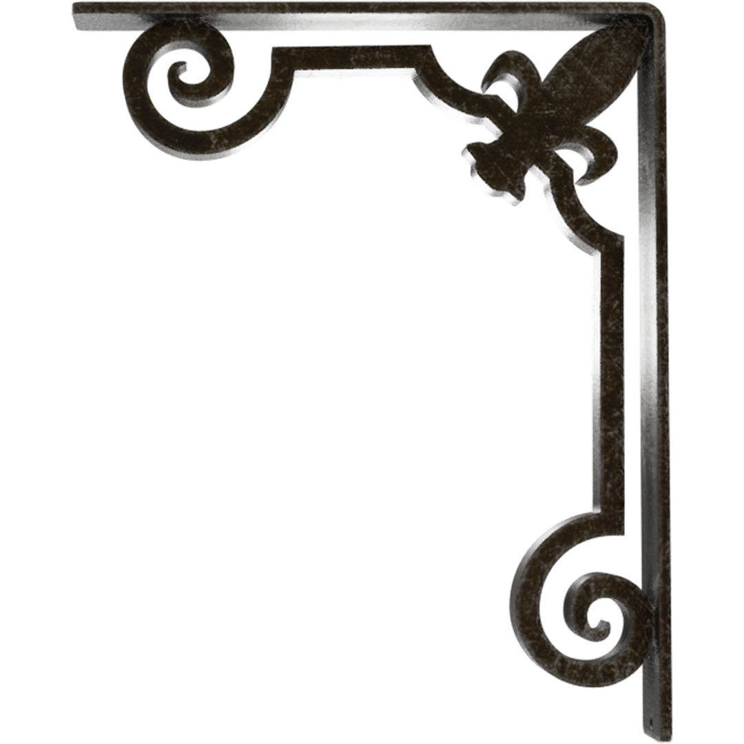 Fleur De Lis Wrought Iron Bracket Ekena Millwork 