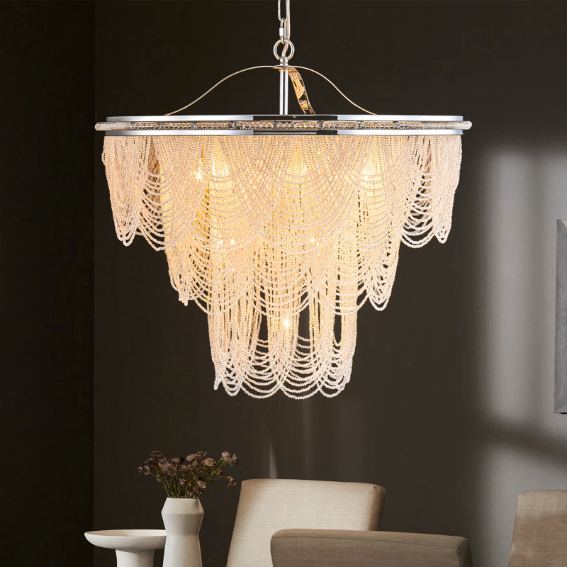 Lustre en cristal à 10 lumières Jerdy