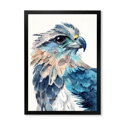 Portrait d'un aigle bleu - peinture sur toile