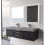 Meuble-lavabo mural double l 60 po x P 19 po x H 17,75 po Velkan-436294580-436294577-436294582