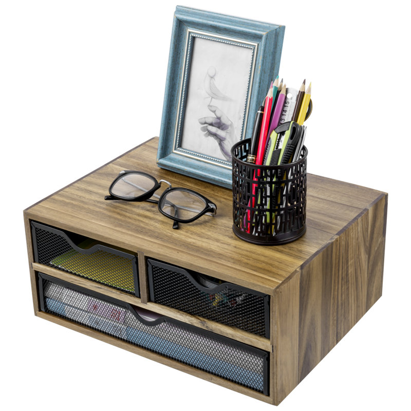 Metal Desk Organiser with Drawers