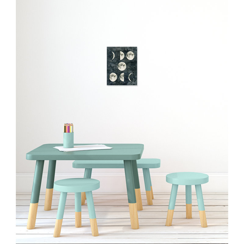 Art lunaire sur lune lunaire, H 14 po x l 11 po x P 1,5 po