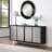 Deundria Black and Silver Four Door Credenza