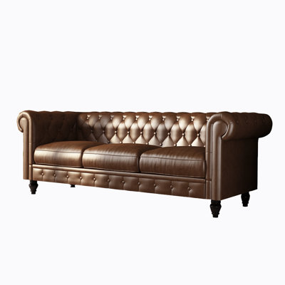 Donecia 88.2'' Rolled Arm Chesterfield Sofa -  Darby Home Co, 89E7A52B377F4576820321C64FCFF861