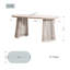 Metal Outdoor Dining Table , 180cm cm W 90cm cm D