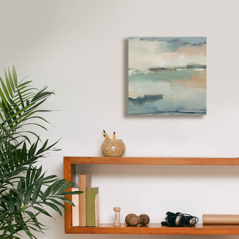 «Calm Waters» par Julia Purinton, art mural sur toile, H 12 po x l 12 po x P 0,75 po