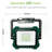 2000 Lumen Led Rechargeable Solar Work Light With Magnetic Base, Charge By Usb/Solar