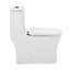 Toilette carrée une pièce à double chasse Concorde, quincaillerie noire 1,1 / 1,6 gpc-121280656-121280655