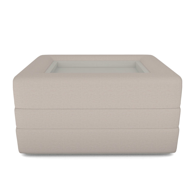 Boyden Ottoman with Wood Tray, Wrenn, Nadia Steam