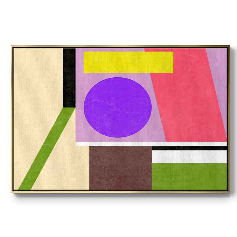 Color Composition II Color Composition II - Matted and Framed Under Acrylic Glass, Large Living Room Wall Art, No Mat