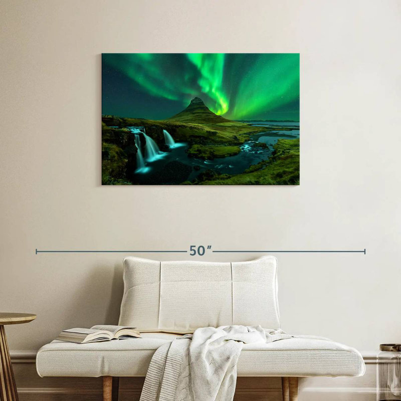 Alvord Kirkjufellsfoss Northern Lights, H 24 po x l 36 po