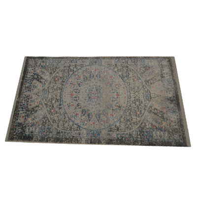 MACHINE MADE POLYESTER AREA RUGS - Rectangle | Multicolor | Oriental Design, Low Pile Machine Made Area Rugs for Living Room, Bed Room