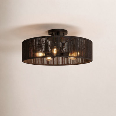 24" 5-Light Semi Flush Mount