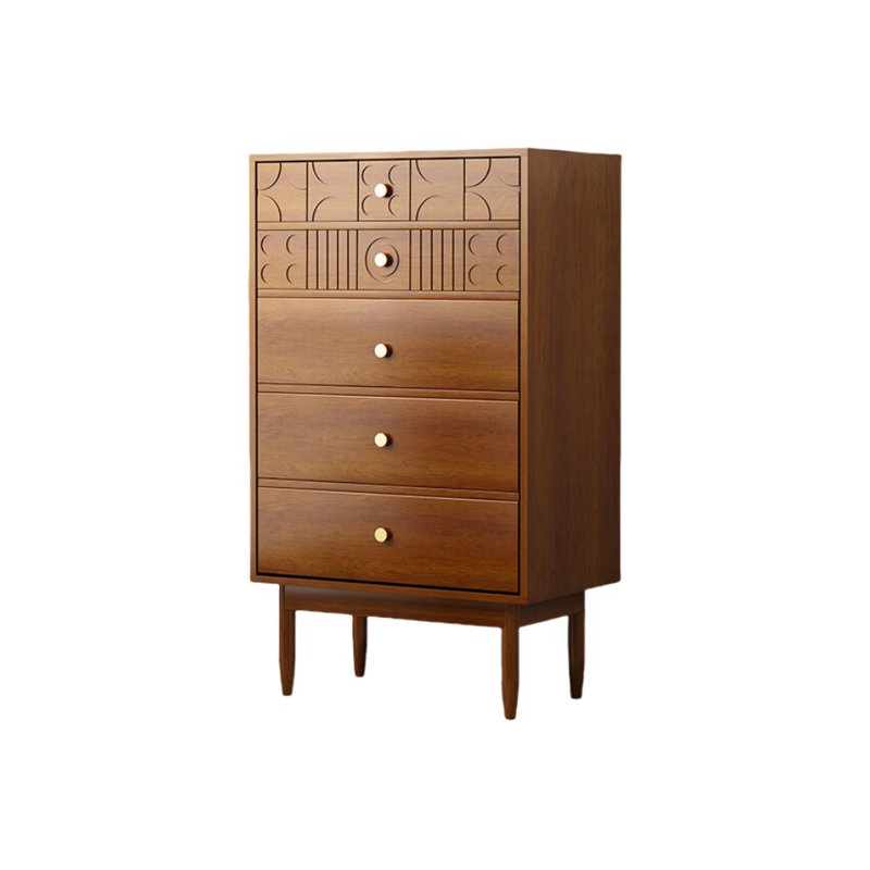 Commode d'appoint en bois massif, Brun