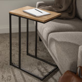 Amald Solid Wood Top End Table