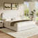 Manfred Boucle Upholstered Cloud Bed Frame with Rounded Corners Headboard, Soft Platform Bed Frame with Thickened Footboard