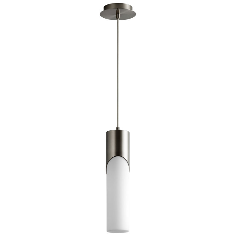 Gatha 1 - Light LED Single Pendant, Satin Nickel, 16.5" H x 3.5" W x 3.5" D