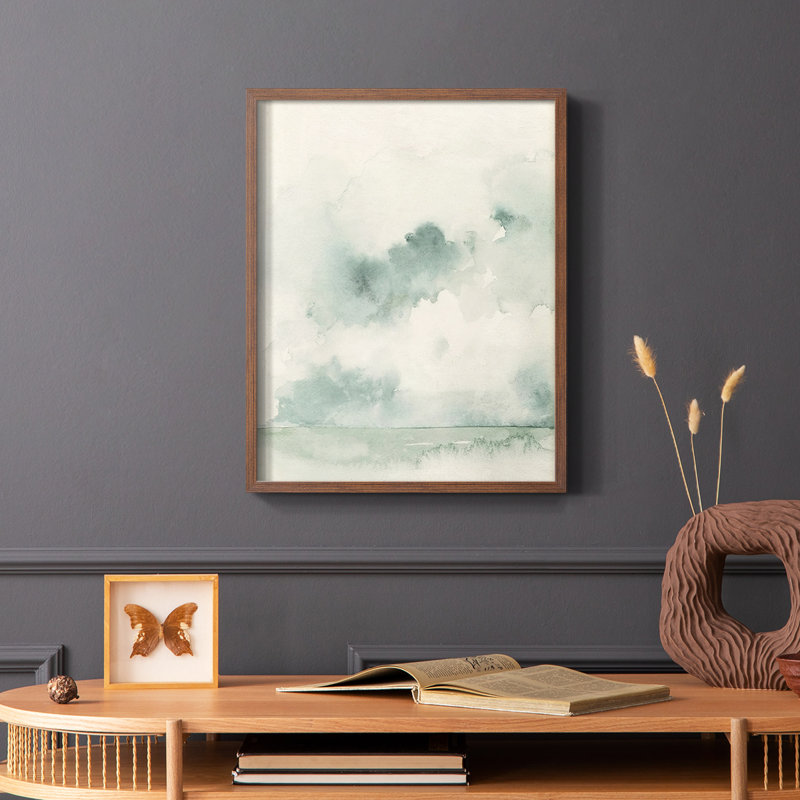 «Ocean Impression I», reproduction encadrée - bois massif, Brun, H 28 po x l 22 po