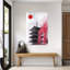 Japanese Pagoda Cherry Blossoms Contemporary Wall Art Print 1 Piece Wrapped Canvas Wall Art-99016993