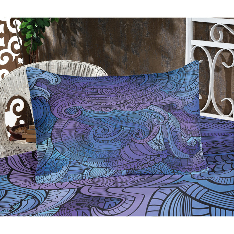 Ensemble de drap-housse et taies décoratives Ambesonne, Ensemble de draps pour lit simple + 1 drap-housse 