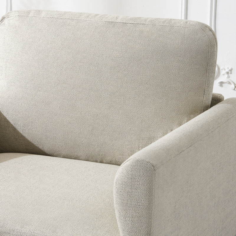 Maritess Upholstered Armchair, Tan Linen