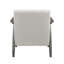 Fauteuil d'appoint décontracté avec revêtement en velours de couleur perle et structure en bois massif, pour les espaces de vie modernes-325498928