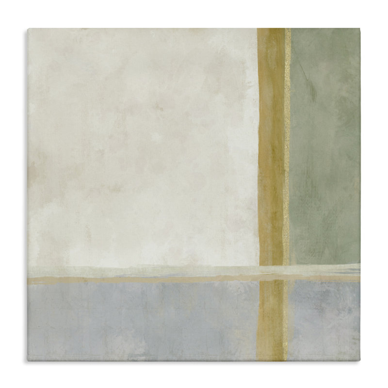 Neutral Linear Boxes Canvas, design by J:L Design, 17" H x 17" W