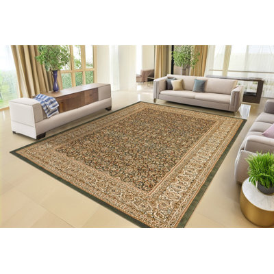 Tapis vert de style oriental