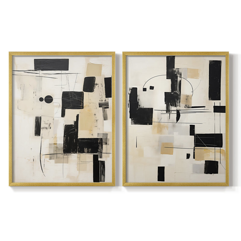 ABSTRACT Series CCCCLIX III - Impression encadrée de qualité supérieure - prête à être accrochée - aucun clou requis - aucun clou requis