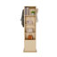 Armoire à maquillage et à bijoux rotative à 360 ° avec miroir pleine longueur, portemanteau et plusieurs tablettes pour un décor moderne
