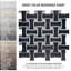 Metro Dog Bone Basketweave 0.92 In. X 2.26 In. Porcelain Basketweave Mosaic Wall Tile-860539072