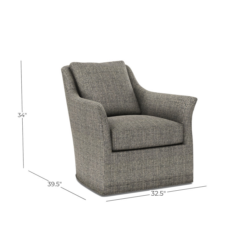 Arcadia Flared Arm Swivel Glider, Boundless Slate