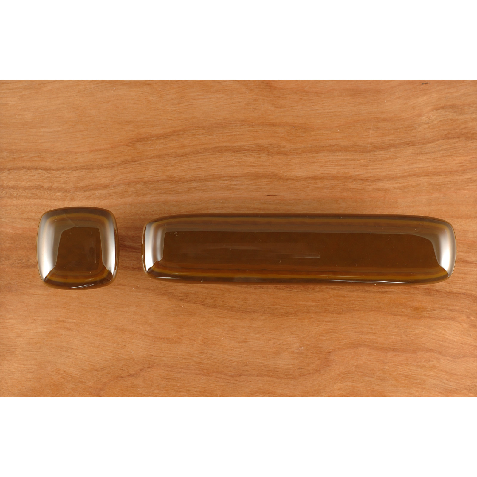 Stratum Bar / Handle Pull Pull, Satin Nickel, Woodland/Umber
