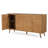 Frankie Mid-Century Modern Wood Sideboard With Wavy Textured Doors And Adjustable Shelves