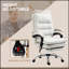 Chaise de bureau ergonomique avec siège pivotant, soutien lombaire, massage, hauteur réglable, appui-tête et repose-pieds