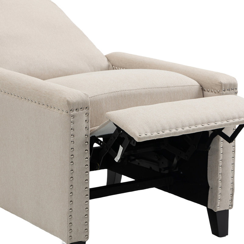 Chaise de loisir rembourrée moderne et confortable, Velours beige