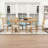 7-Piece Farmhouse Extendable Dining Table Set with Rectangular Table and 6 Upholstered Chairs-250155630