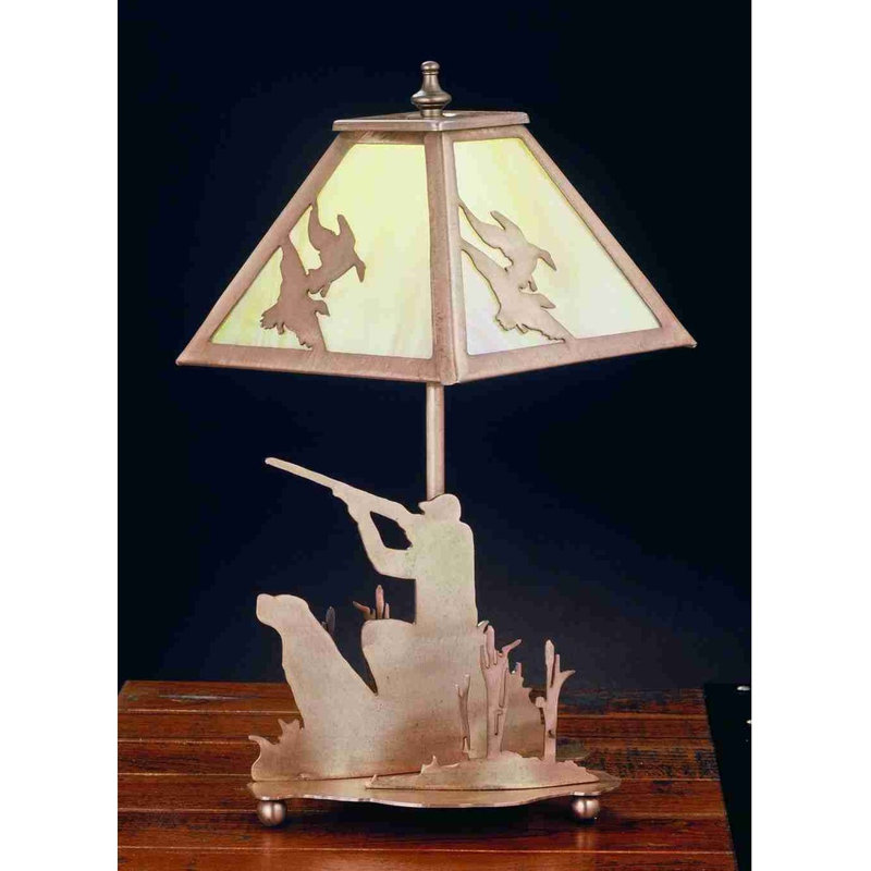 Rustic Lodge Table Lamp, Amber